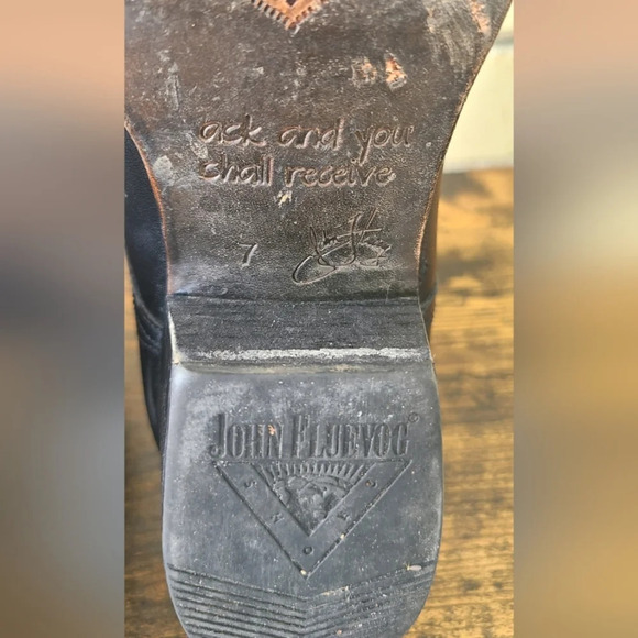 John Fluevog Black Leather Women's Shoes - Picture 6 of 9